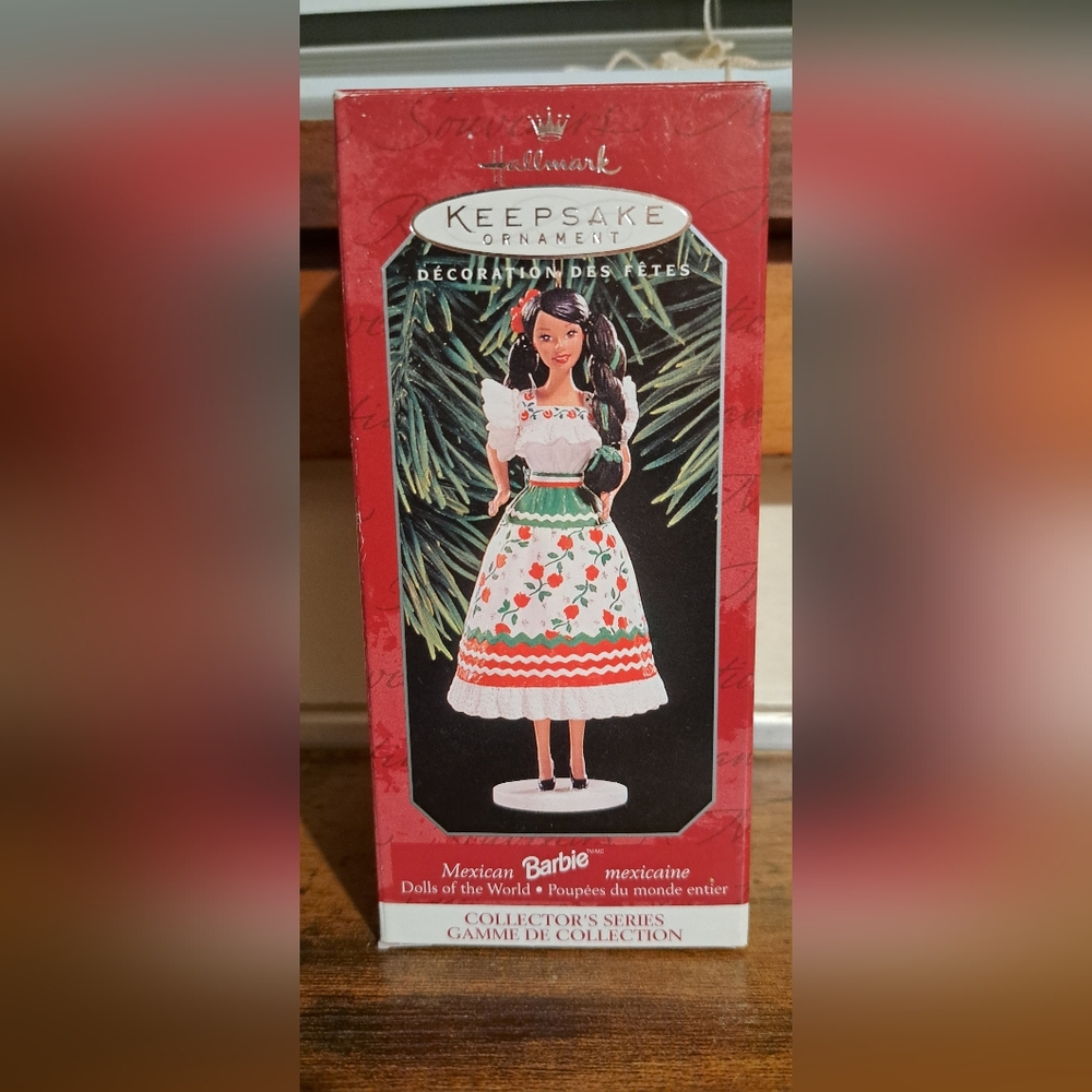 Hallmark Keepsake Mexican Barbie Ornament Dolls OfThe World Collector Series1998